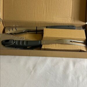 Heavy Duty BBQ Grilling Tool Set - Brown